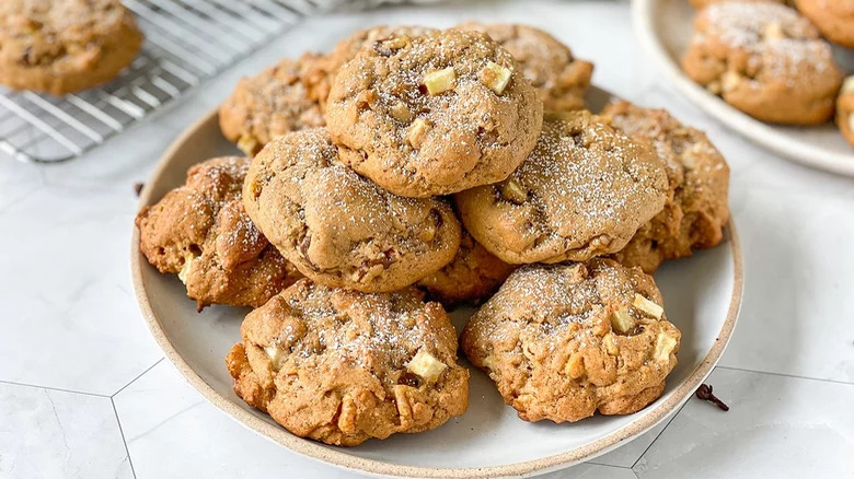 Plate of apple cookies