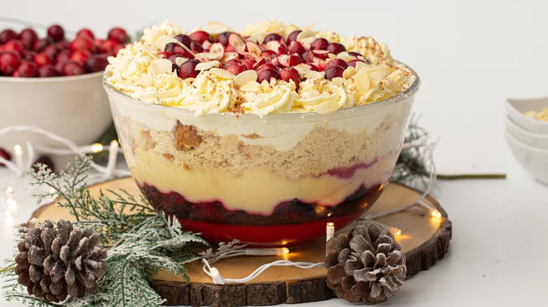 big bowl of holiday trifle