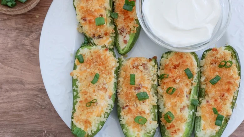 stuffed jalapeños with sour cream