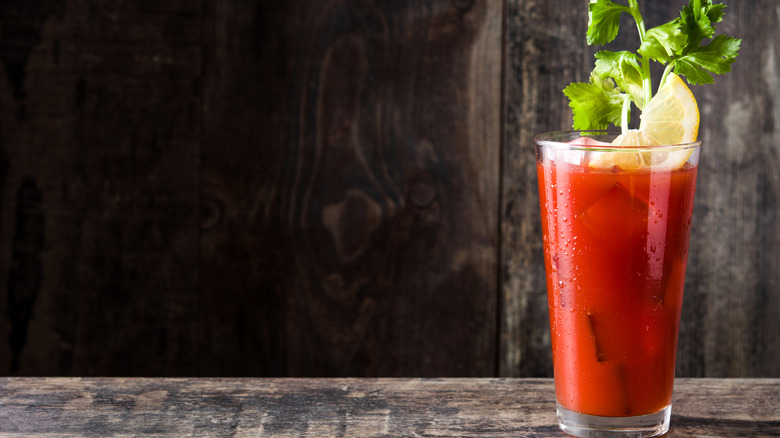 Bloody Mary on wood