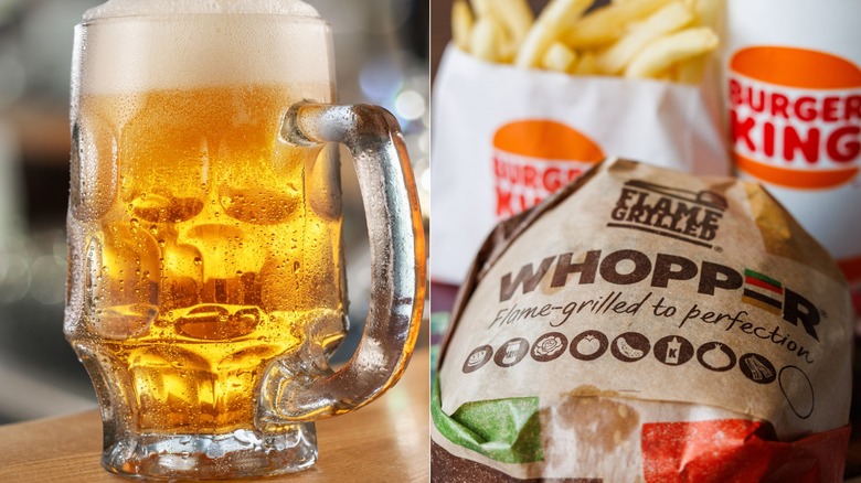 A lager and a Whopper