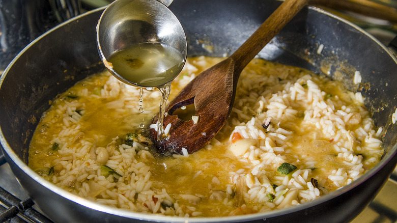 Risotto in skillet