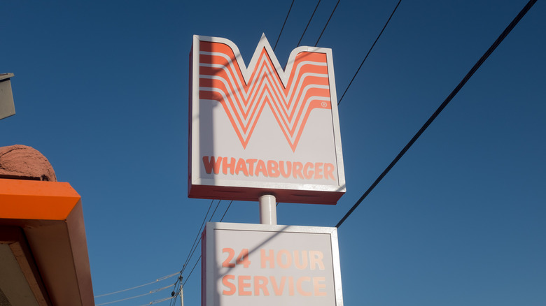 Whataburger restaurant sign