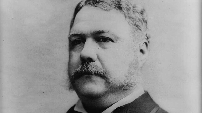 Black and white portrait of Chester A. Arthur