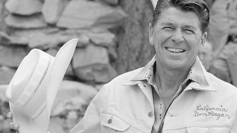 Ronald Reagan in California denim jacket