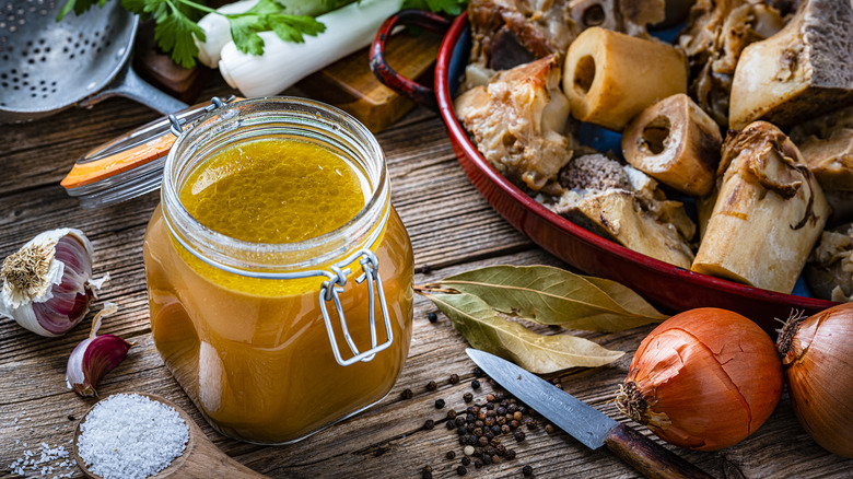 Jar of bone broth