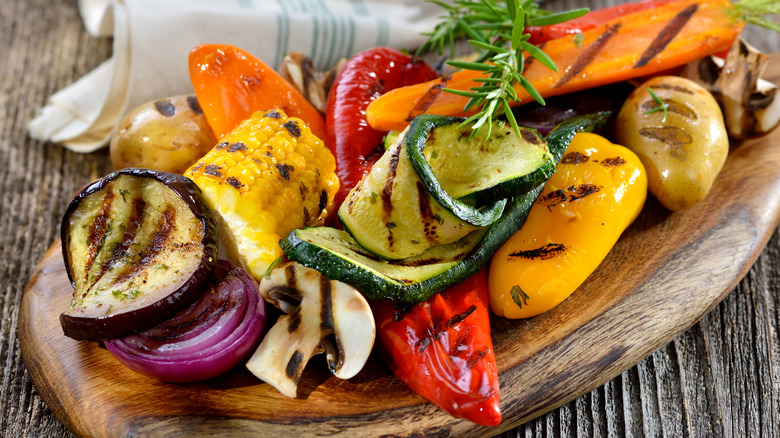 platter of grilled vegetables