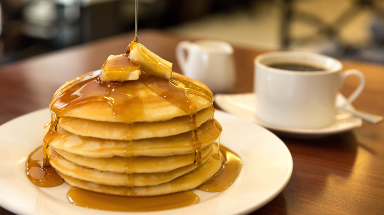 Pancakes at a diner