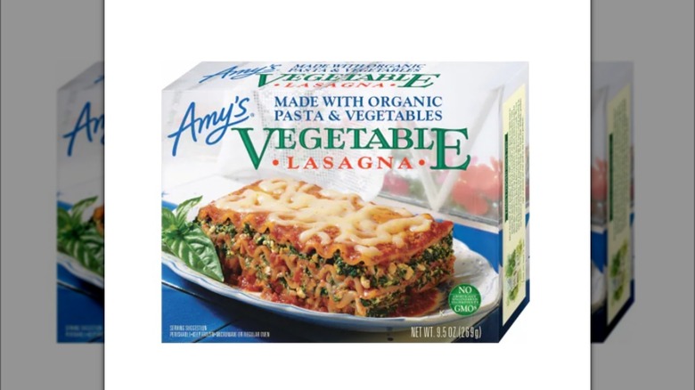 Box of Amy's Vegetable Lasagna