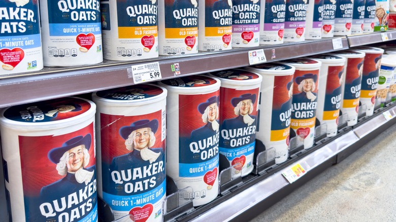 cartons of Quaker Oats