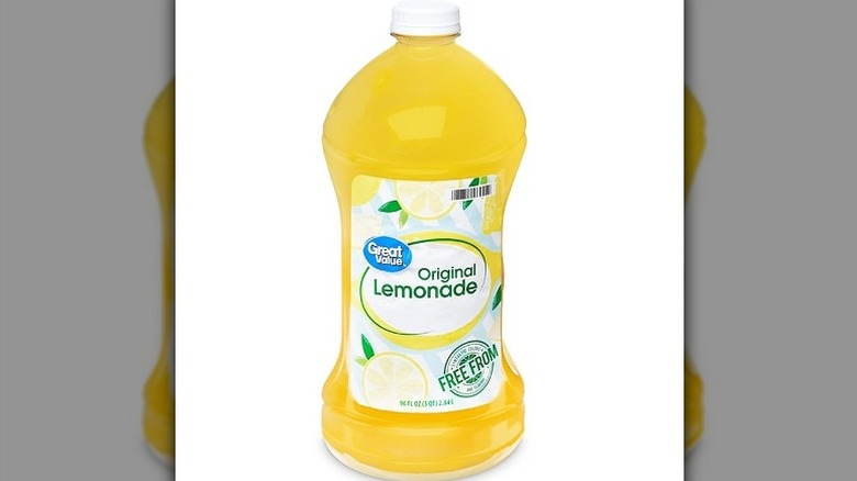 Jug of Great Value lemonade