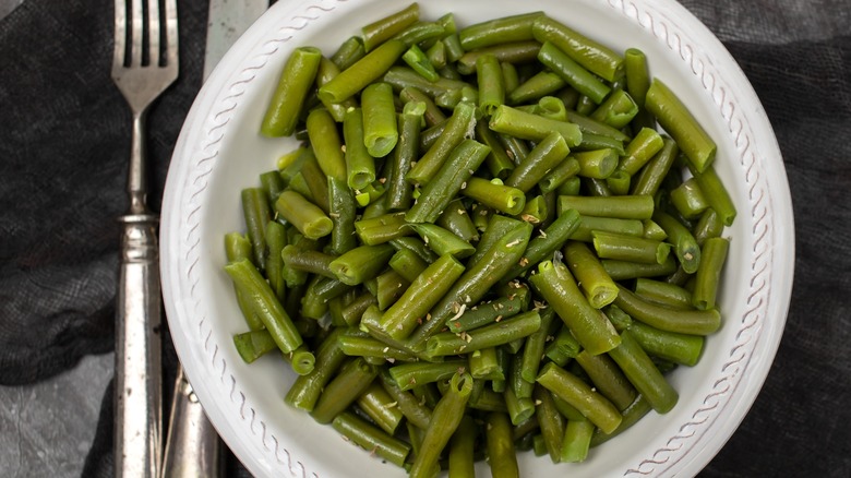 boiled green beans