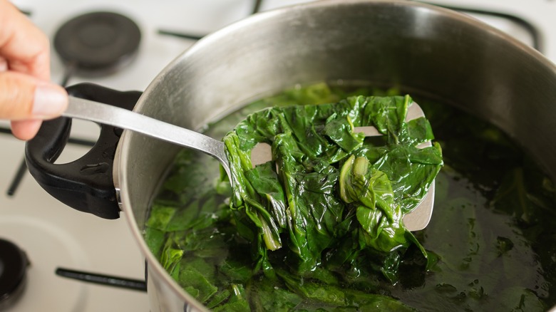 boiled spinach