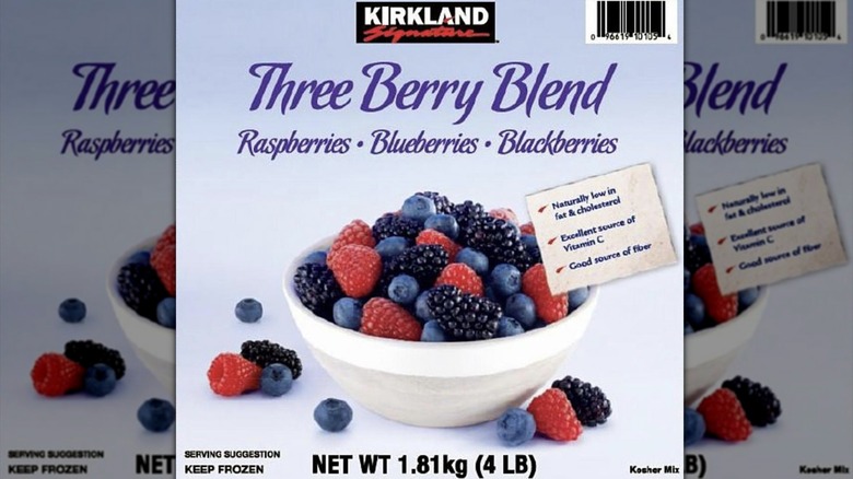 Front of Kirkland Signature Three Berry Blend package