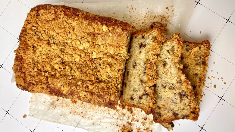 A loaf of Dolly Parton's Banana Nut Muffin & Bread Mix by Duncan Hines