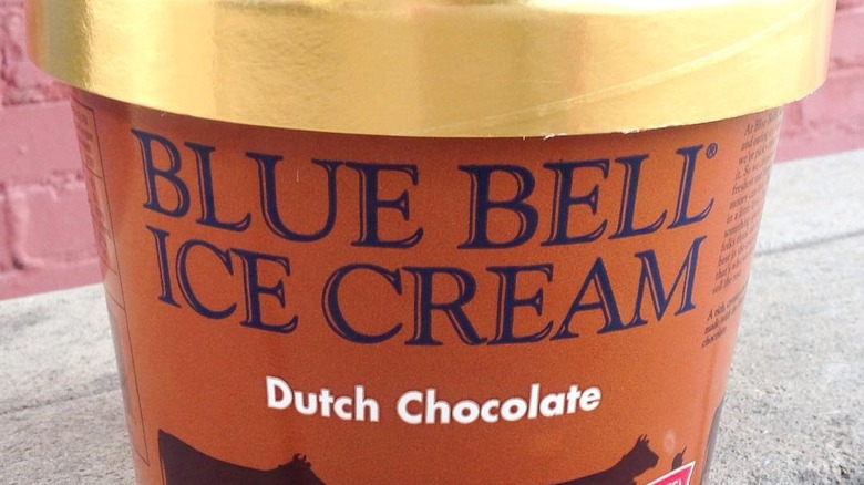 Blue Bell ice cream carton