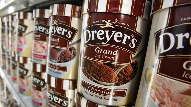 Dreyer's chocolate ice cream cartons