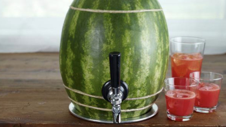 Watermelon drink dispenser