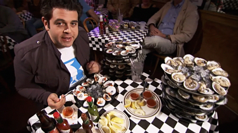 adam richman with 180 oysters