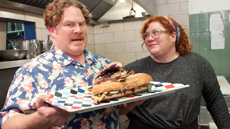 casey webb holding elvis sandwich