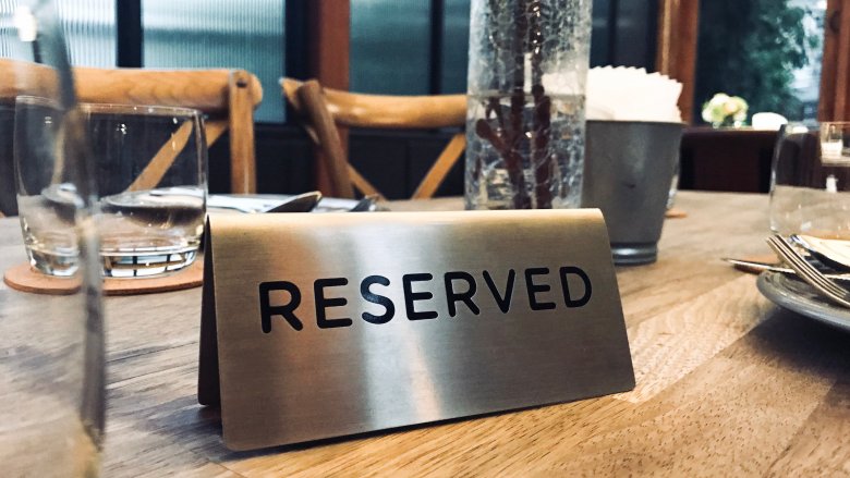 Reserved table