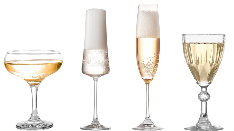 sparkling wines glasses variety