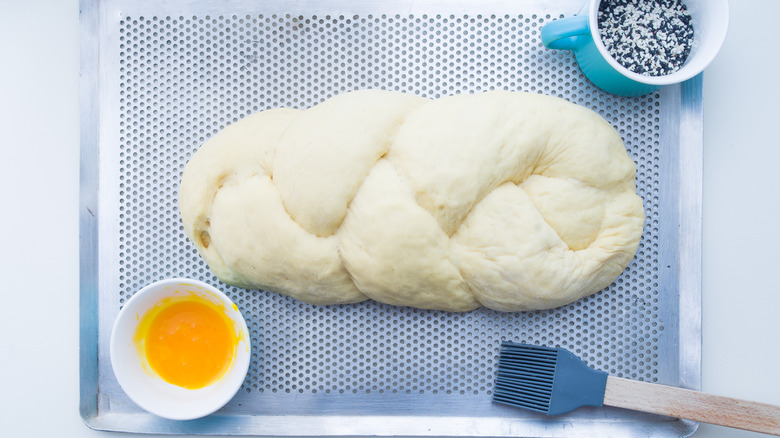 Egg wash for challah