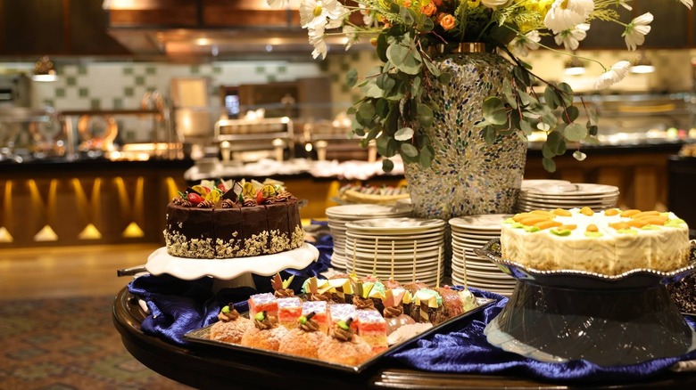 dessert station at Lucky H buffet