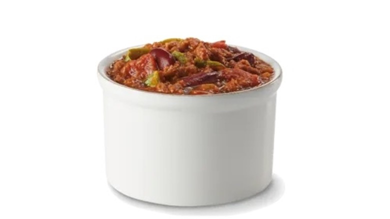 A bowl of Firehouse Subs chili