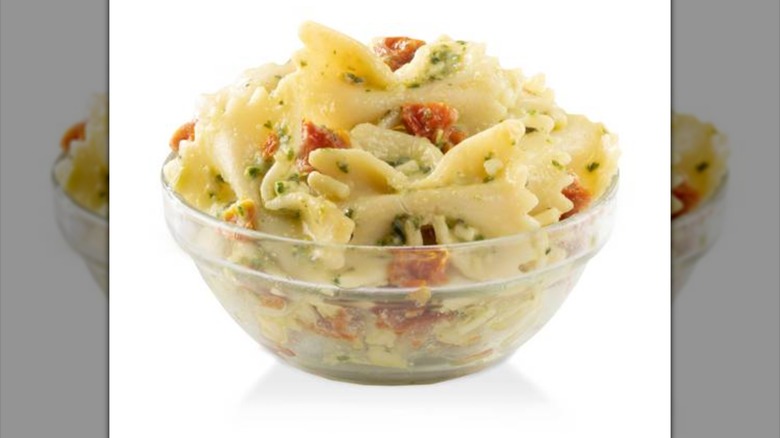 A bowl of Jimmy John's bowtie pasta salad