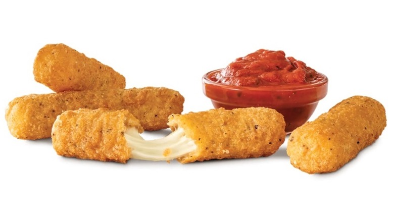 Mozzarella sticks with marinara sauce from Arby's