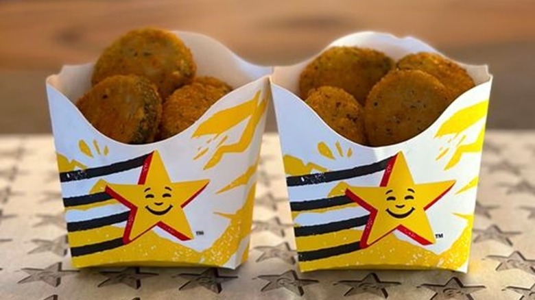 Two containers of Carls Jr. fried zucchini