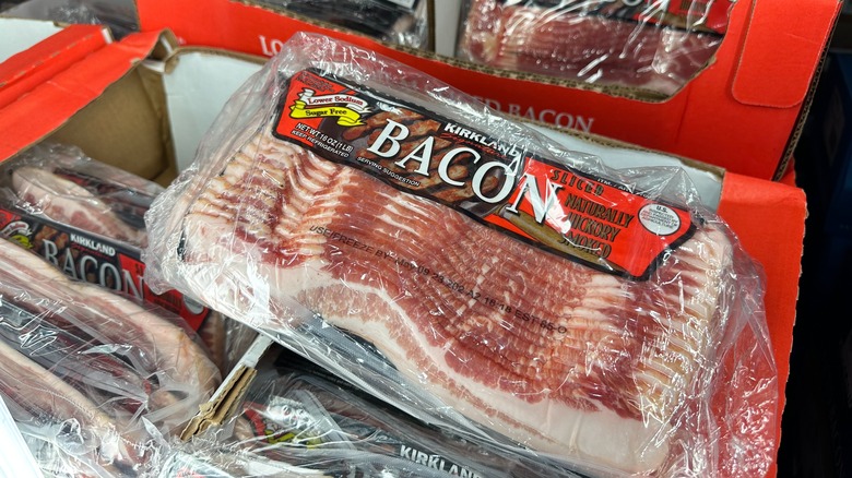 Packets of Kirkland bacon in Costco