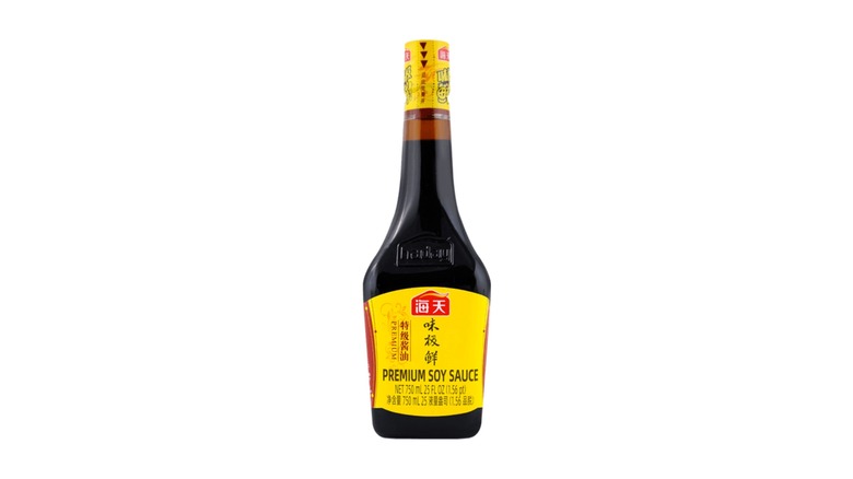 Foshan Haitian soy sauce bottle white background