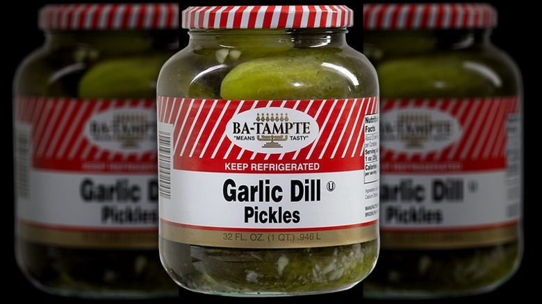 Ba-Tampte garlic dill pickles jar