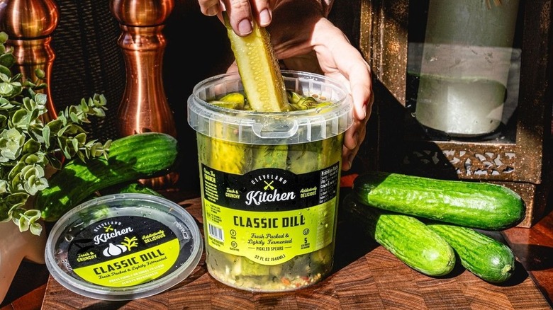 Cleveland Kitchen pickles in container