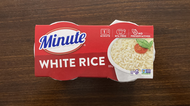 Cups of microwave Minute Rice