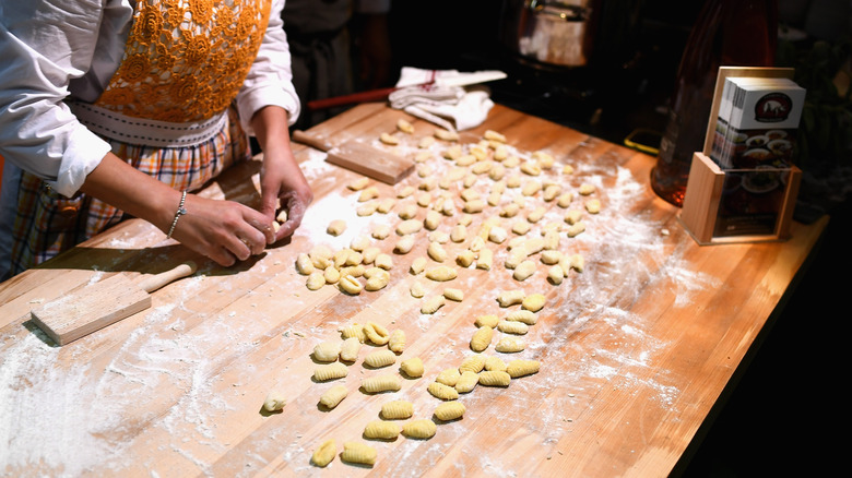 chef making gnocchi