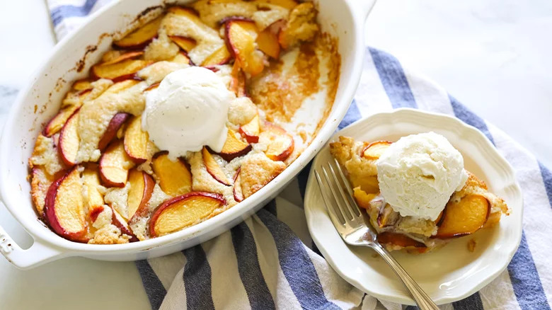 Cobbler in casserole dish