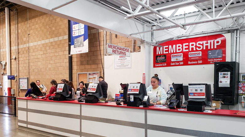 Merchandise return desk at Costco