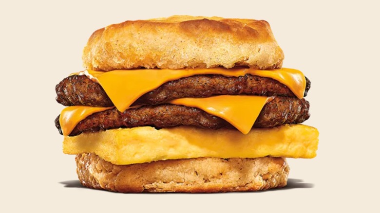 burger king double sausage egg and cheese