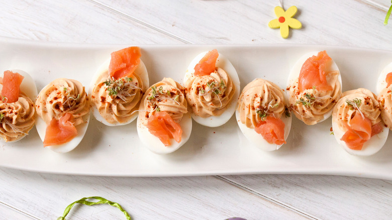 deviled eggs with salmon