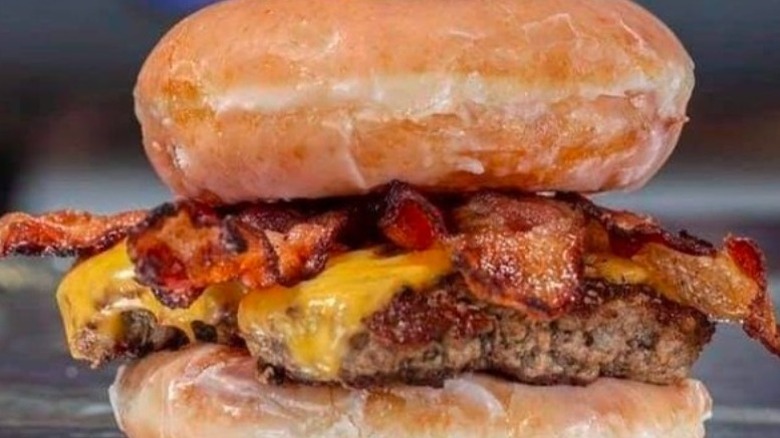 burger with donut buns