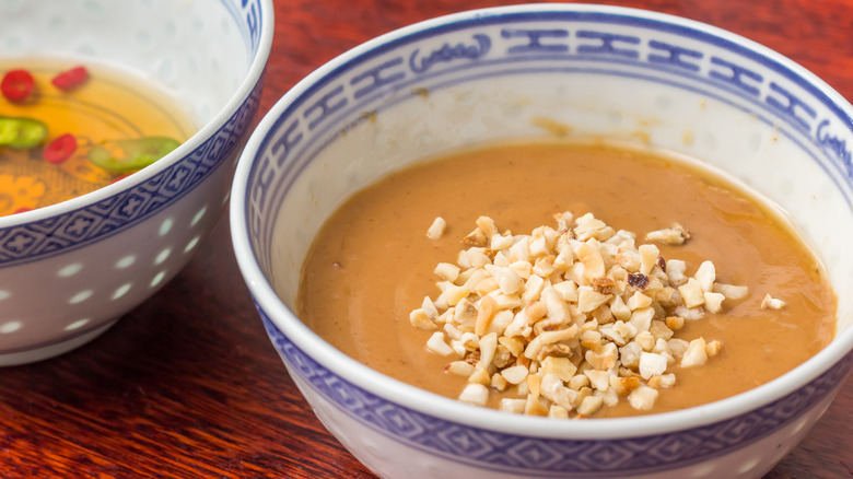 Bowl of peanut sauce