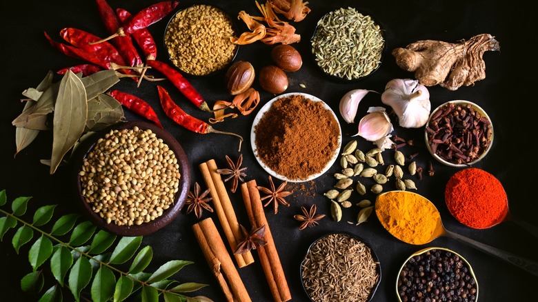 array of spices