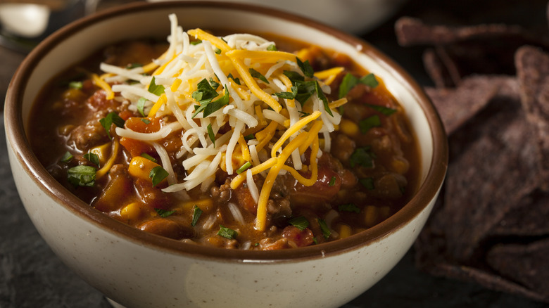 bowl of chicken chili