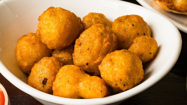 bowl of deep fried cauliflower