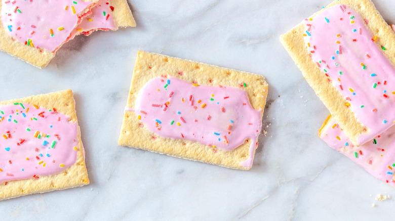 Pop-Tarts on marble counter