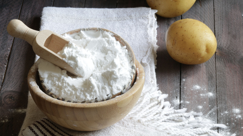 Bowl of potato starch