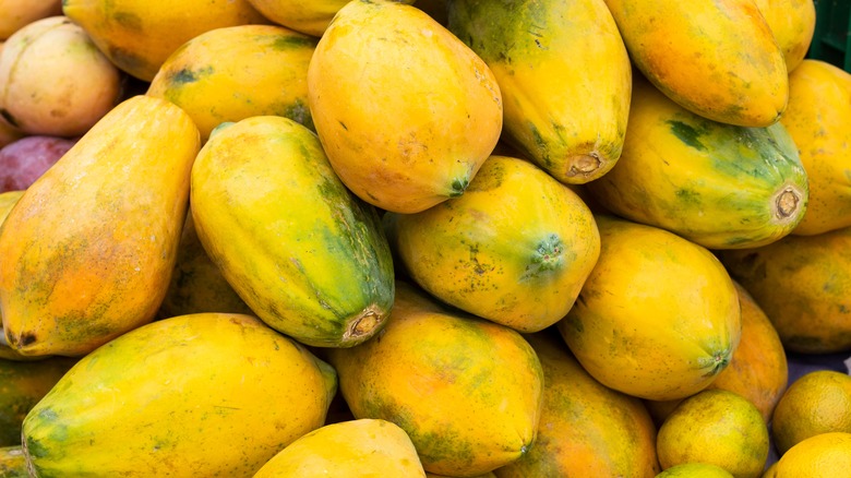 fresh papayas